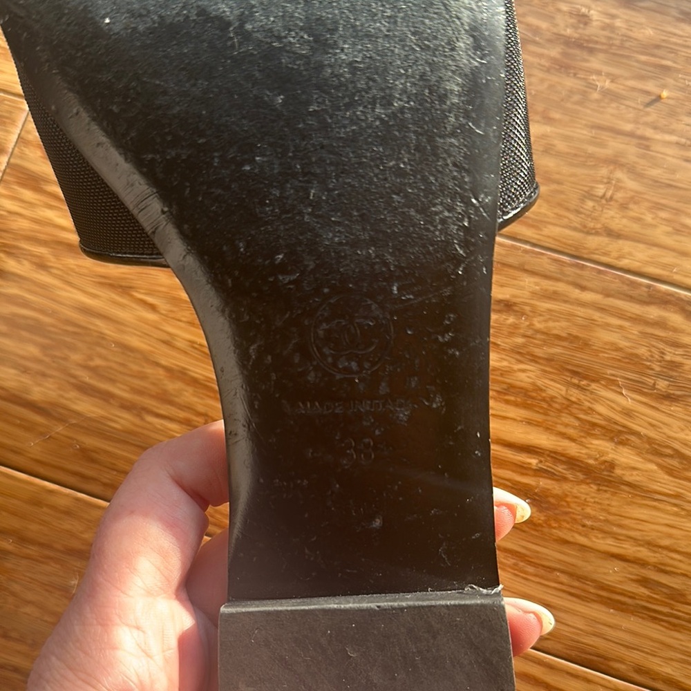 CHANEL Black Slide Sandals - Picture 3 of 5